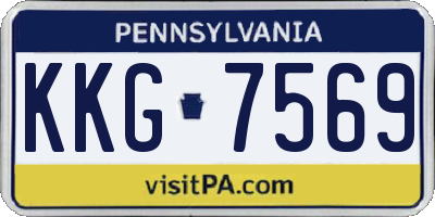 PA license plate KKG7569