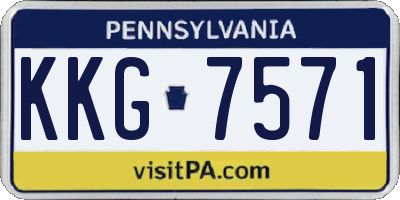 PA license plate KKG7571