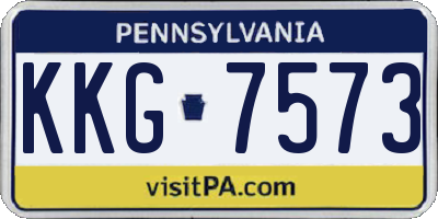 PA license plate KKG7573