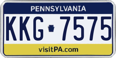 PA license plate KKG7575