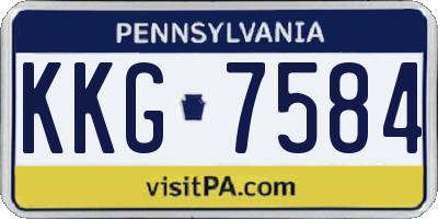 PA license plate KKG7584
