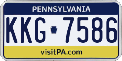 PA license plate KKG7586