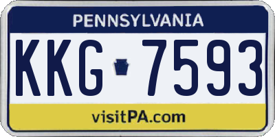 PA license plate KKG7593