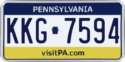 PA license plate KKG7594