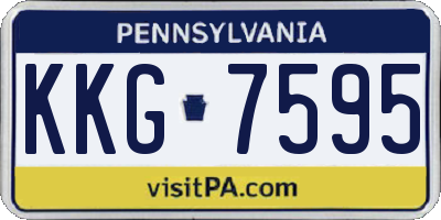 PA license plate KKG7595