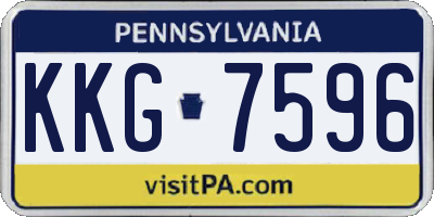 PA license plate KKG7596