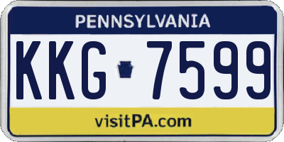 PA license plate KKG7599