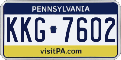 PA license plate KKG7602