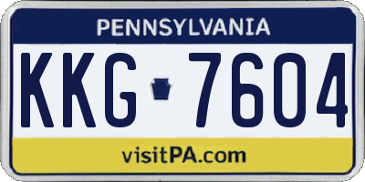 PA license plate KKG7604