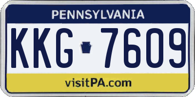PA license plate KKG7609