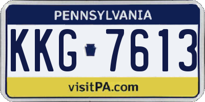 PA license plate KKG7613