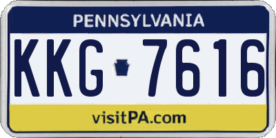 PA license plate KKG7616