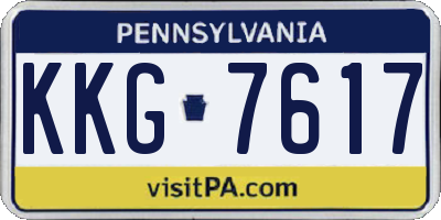 PA license plate KKG7617