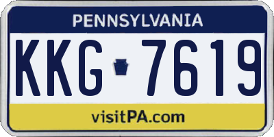 PA license plate KKG7619