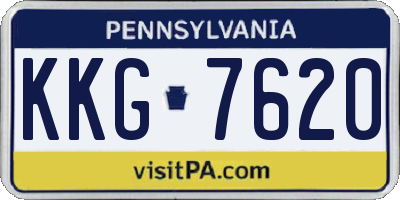 PA license plate KKG7620