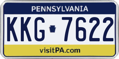 PA license plate KKG7622