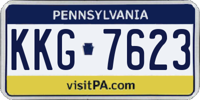 PA license plate KKG7623