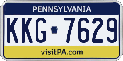 PA license plate KKG7629