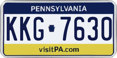 PA license plate KKG7630