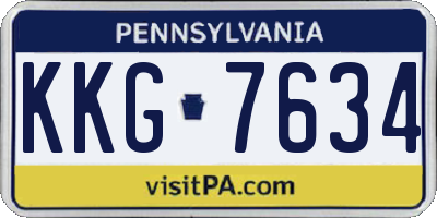 PA license plate KKG7634