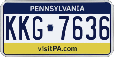 PA license plate KKG7636