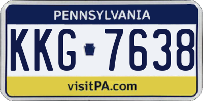 PA license plate KKG7638