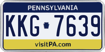 PA license plate KKG7639