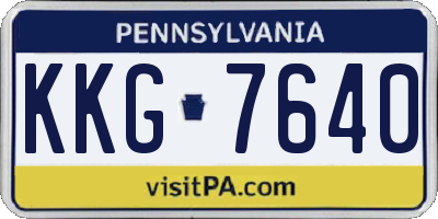 PA license plate KKG7640