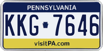 PA license plate KKG7646
