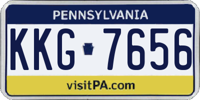 PA license plate KKG7656