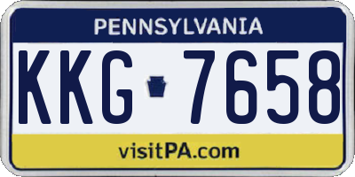 PA license plate KKG7658