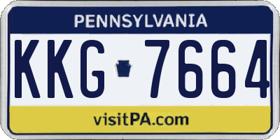 PA license plate KKG7664