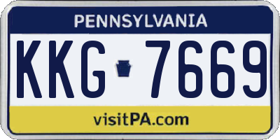 PA license plate KKG7669