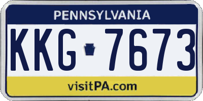 PA license plate KKG7673