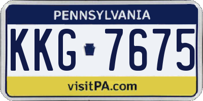 PA license plate KKG7675