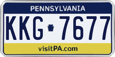 PA license plate KKG7677