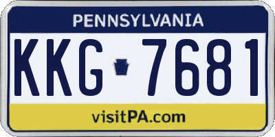 PA license plate KKG7681