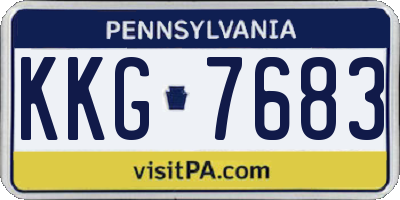 PA license plate KKG7683