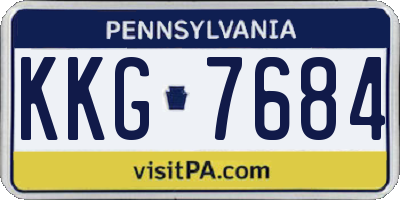 PA license plate KKG7684