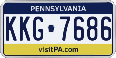 PA license plate KKG7686