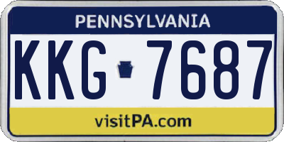 PA license plate KKG7687