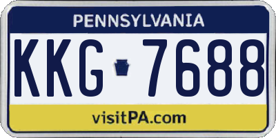 PA license plate KKG7688