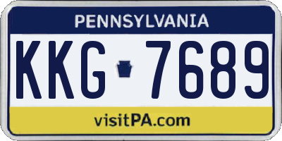 PA license plate KKG7689