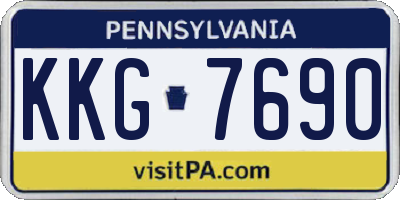 PA license plate KKG7690