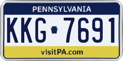 PA license plate KKG7691
