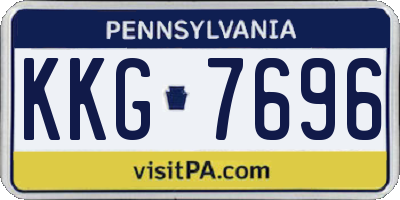 PA license plate KKG7696
