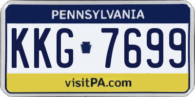 PA license plate KKG7699