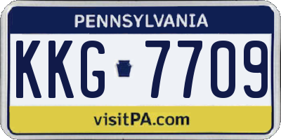 PA license plate KKG7709
