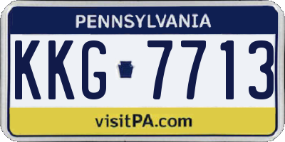 PA license plate KKG7713