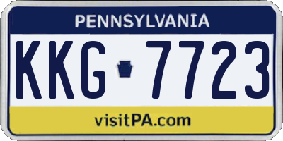 PA license plate KKG7723